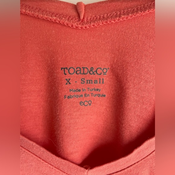 Toad & Co. V-neck T-Shirt in coral S - Picture 3 of 3